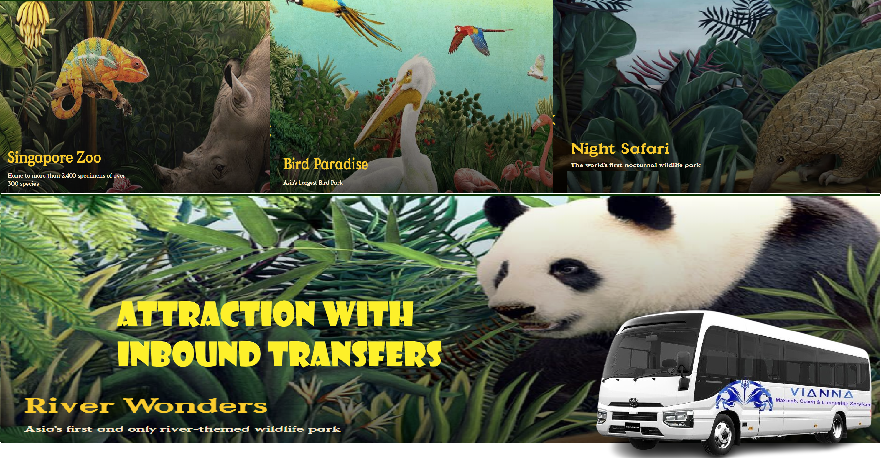 One-Day Singapore Wildlife Exploration Package with inbound transfers